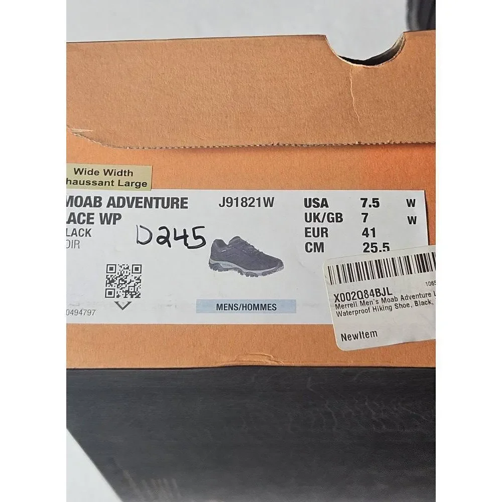 Merrell‎ mens moab lace waterproof hiking shoes Nwb